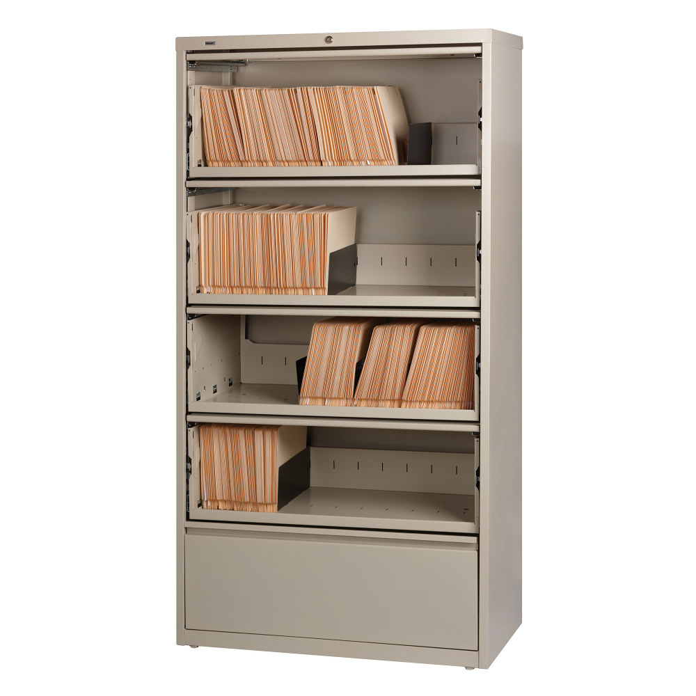 Lorell® Fortress 36"W x 18-5/8"D Lateral 5-Drawer File