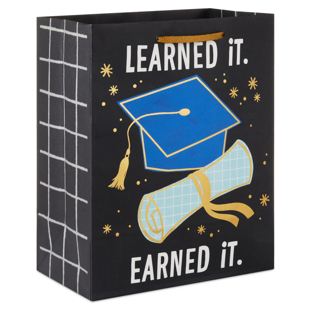 Hallmark 9.6" Medium Graduation Gift Bag (Learned It,