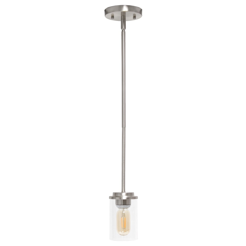 Lalia Home 1-Light Hanging Glass Pendant Fixture, 4-3/4"W,