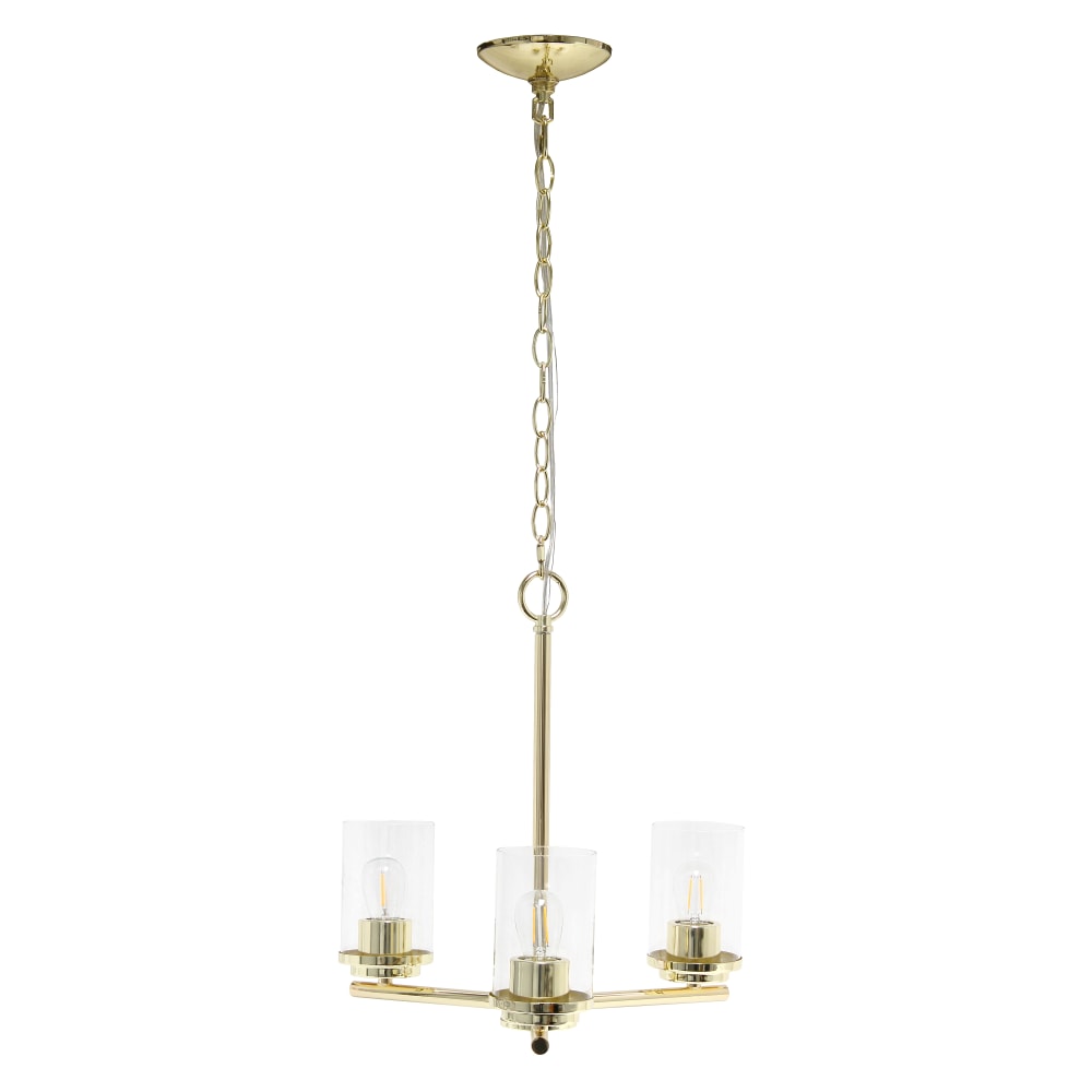 Lalia Home 3-Light Glass And Metal Hanging Pendant