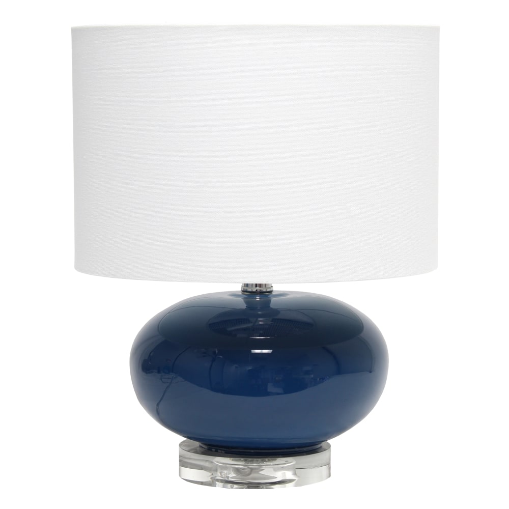 Lalia Home Ovaloid Glass Table Lamp, 15-1/4"H, White