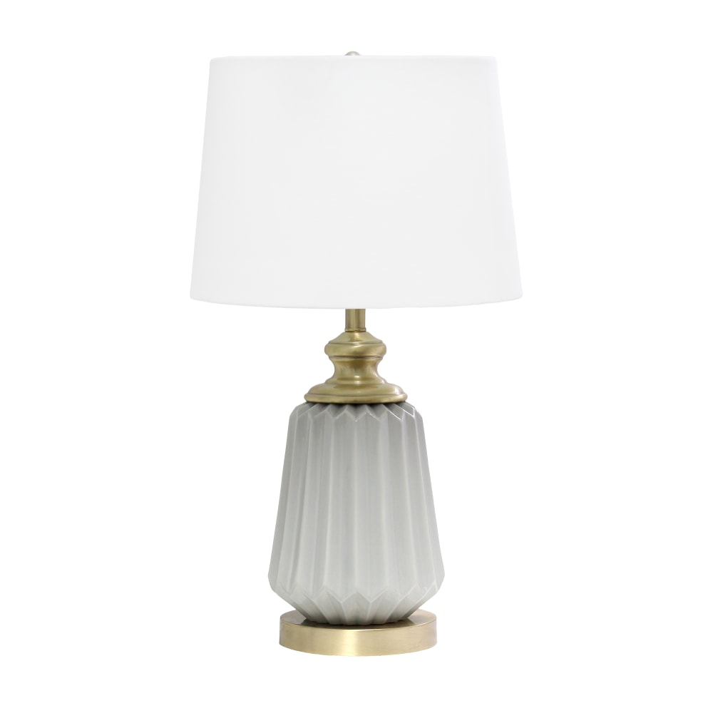 Lalia Home Classic Fluted Ceramic And Metal Table