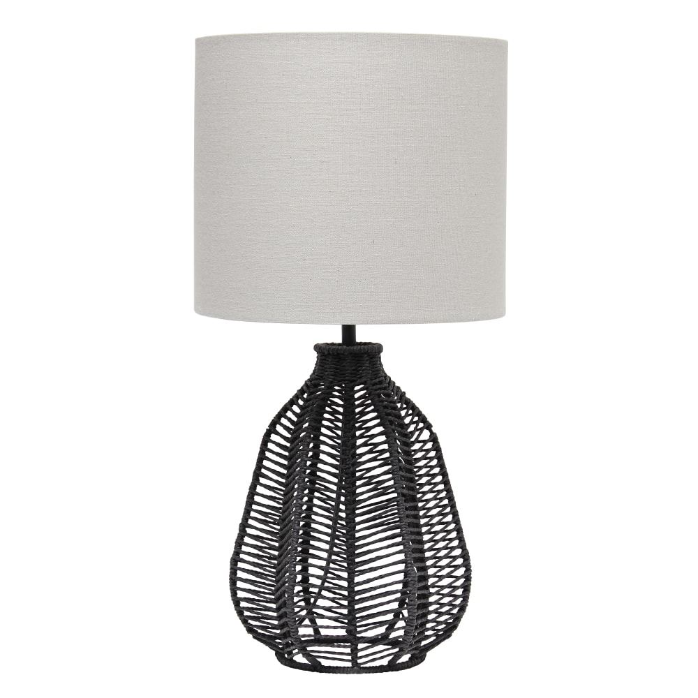 Lalia Home Vintage Rattan Wicker-Style Paper Rope Table