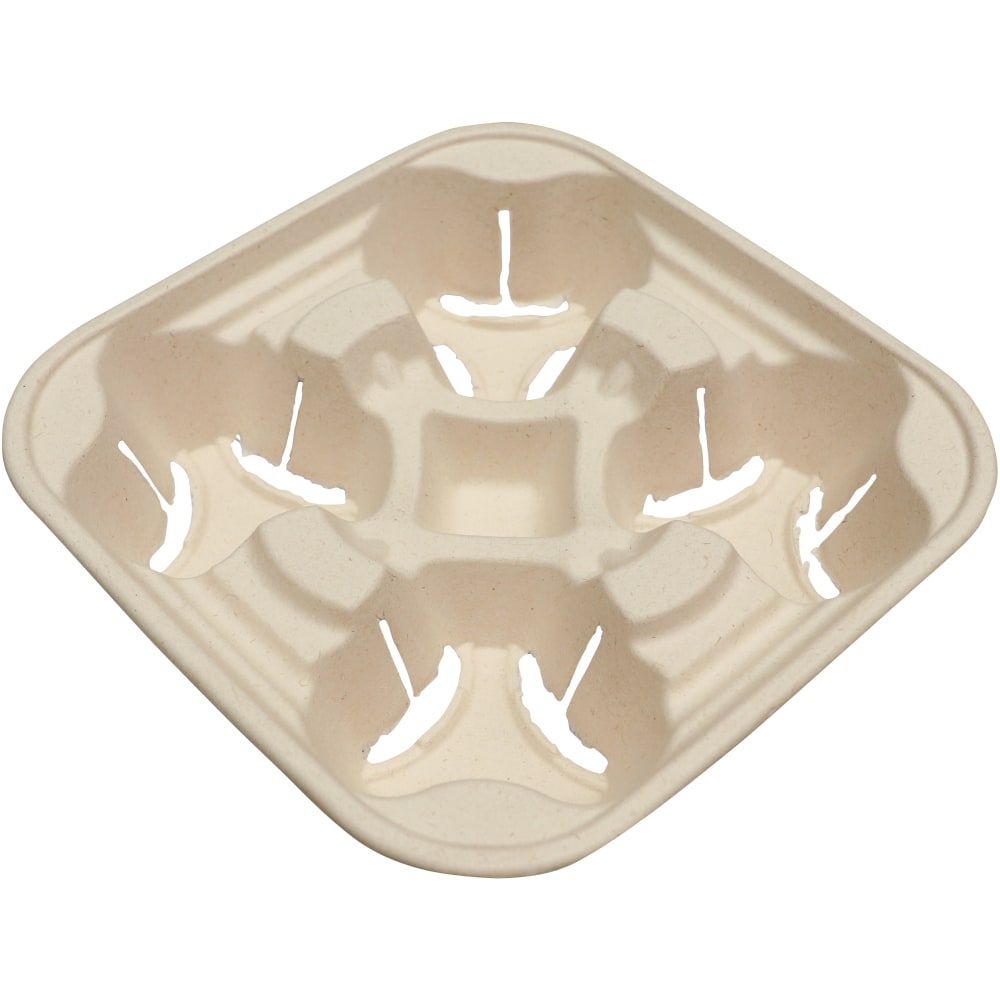 World Centric Fiber Cup Carriers, Natural, Carton Of