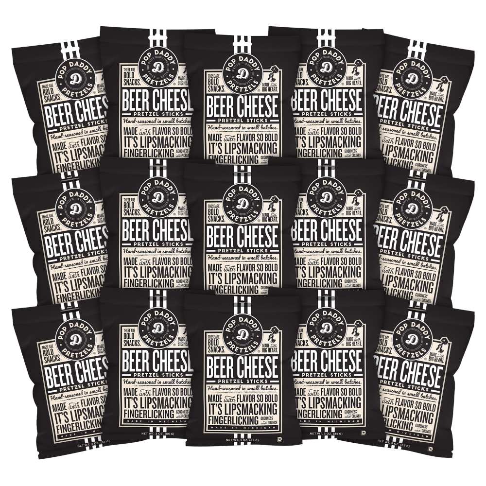 Pop Daddy Snacks Perrin Beer Cheese Seasoned Pretzels,