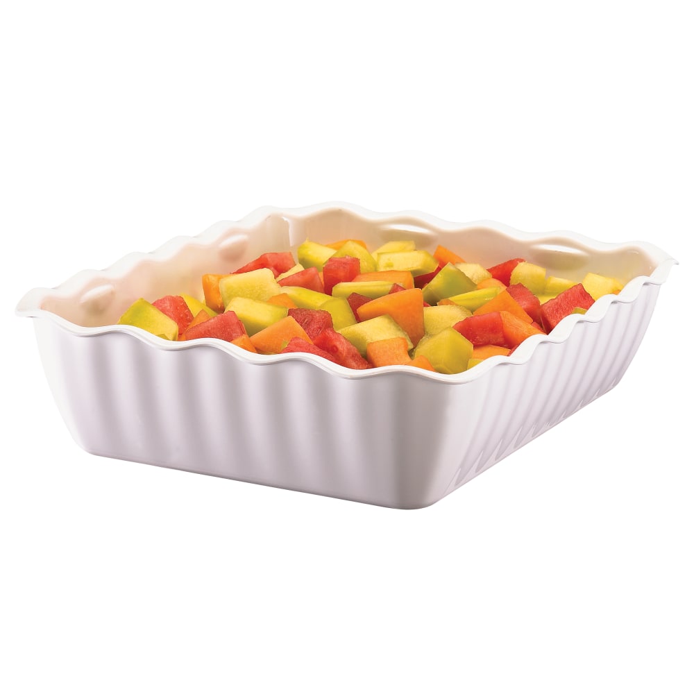 Cambro Plastic Deli Crocks, 4.9 Qt, White, Pack