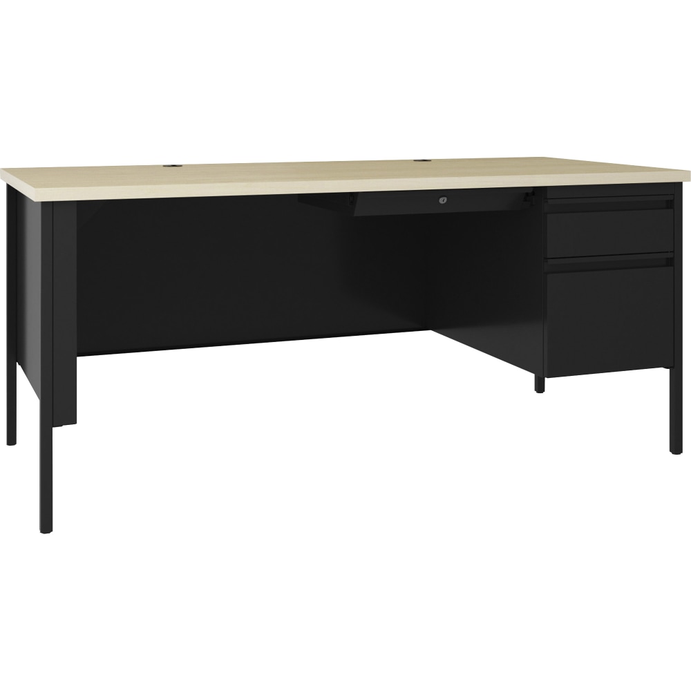 Lorell® Fortress 69"W Right-Pedestal Teacher&#x27;s Computer