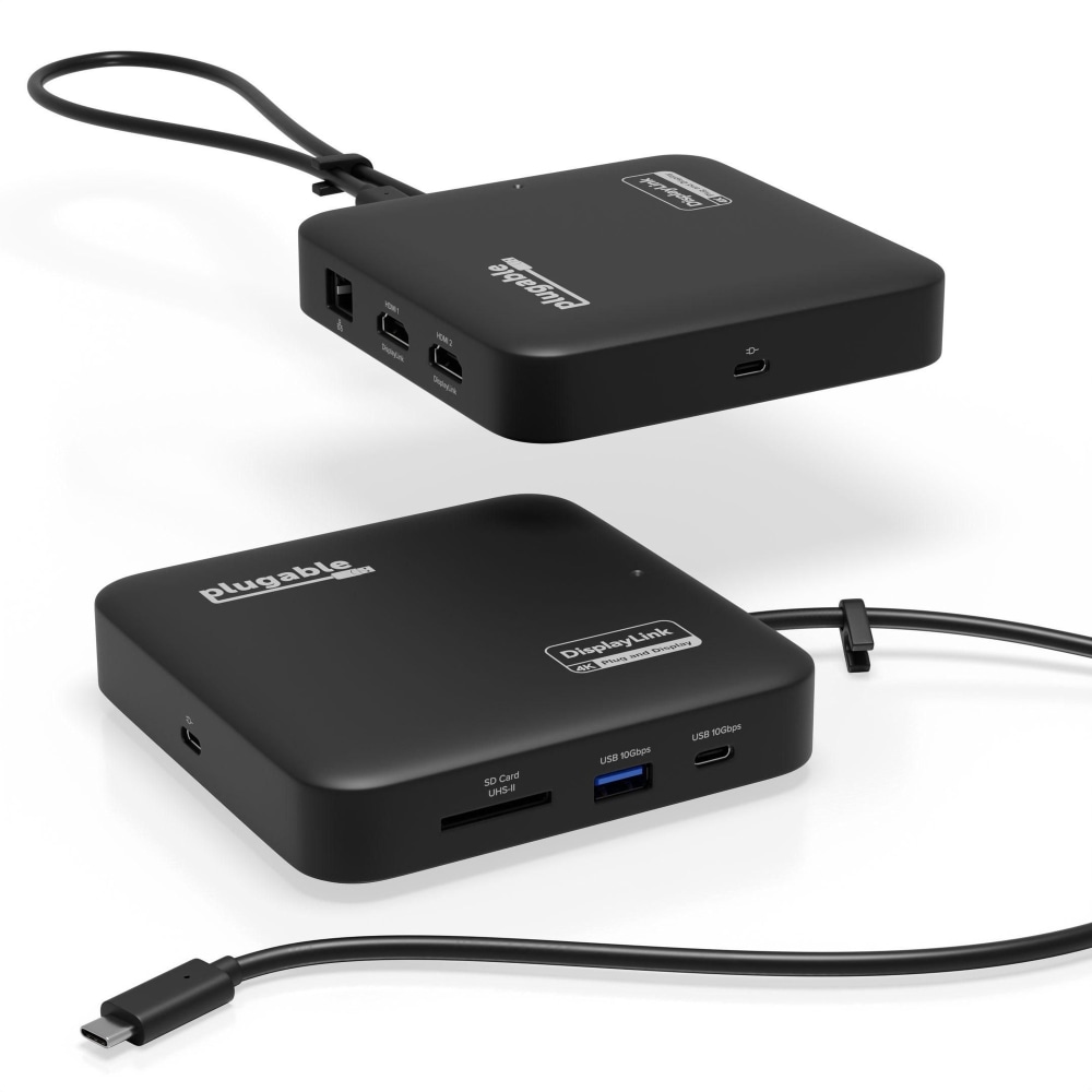 Plugable 7-in-1 USB C Docking Station Dual Monitor