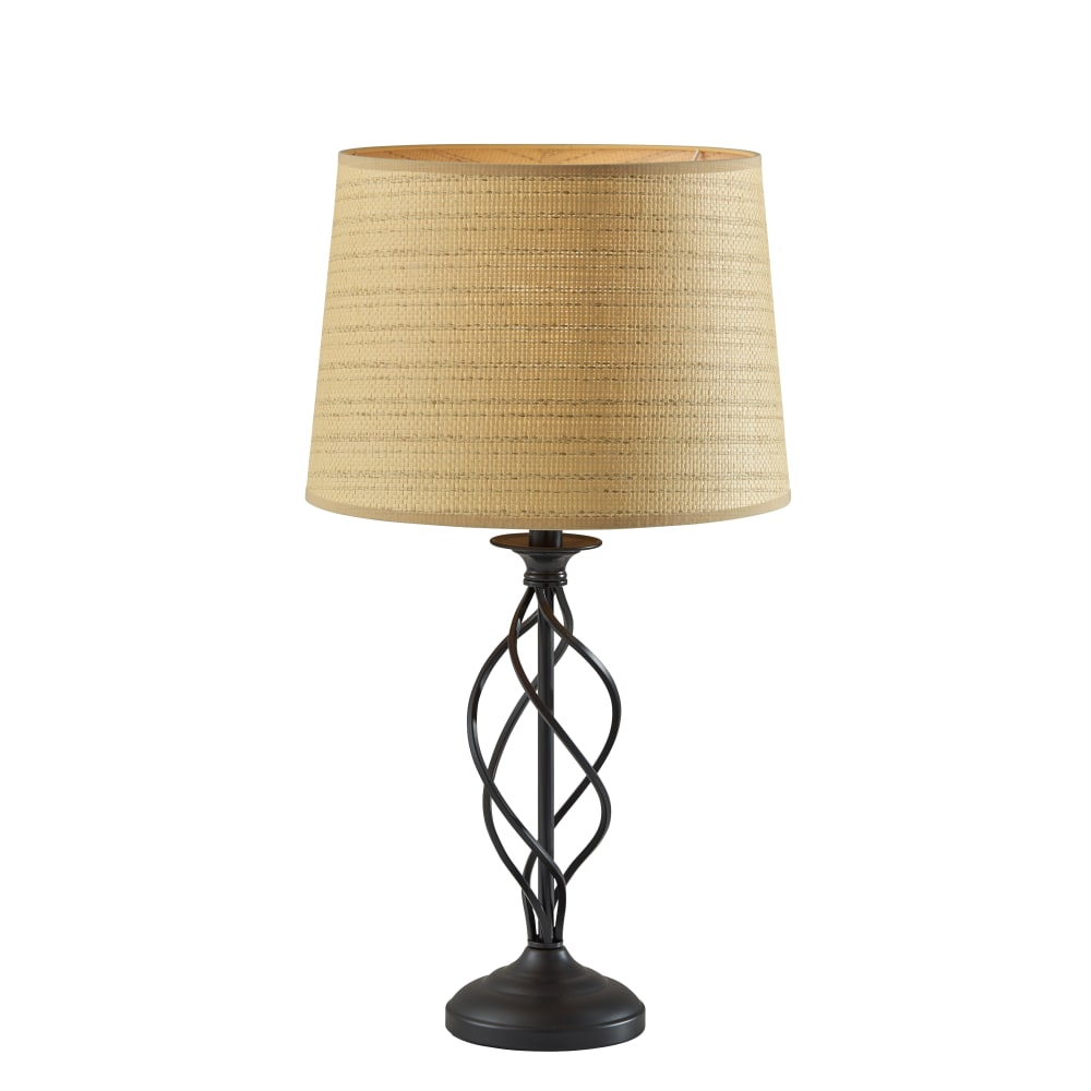 Adesso Darcy Table Lamp, 26”H, Natural Woven Rattan