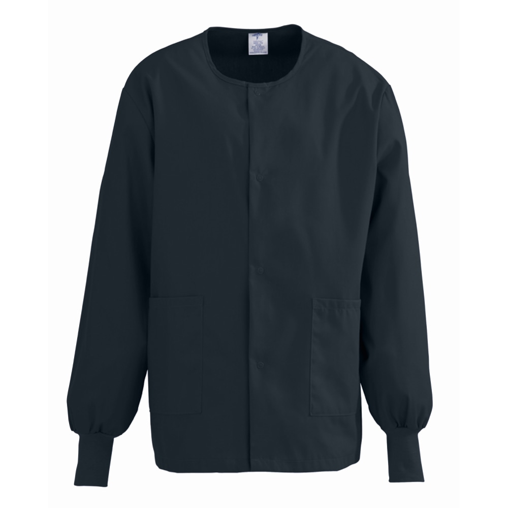 Medline ComfortEase™ Unisex Warm-Up Scrub Jacket, Small, Black