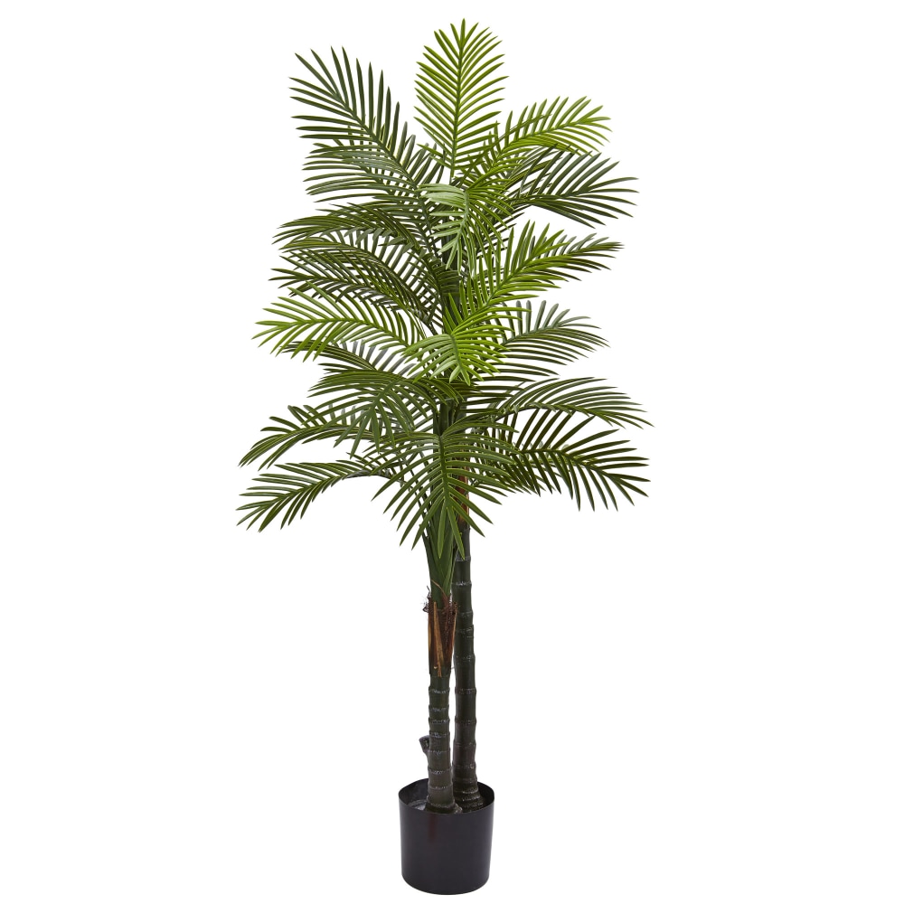 Nearly Natural Double Robellini Palm 66”H Plastic UV