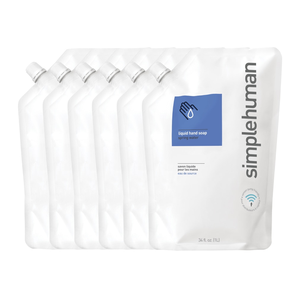 simplehuman Moisturizing Liquid Hand Soap, Spring Water, 34