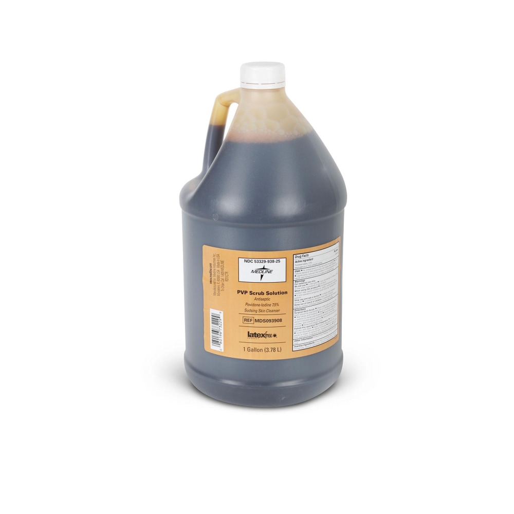 Medline Povidone Iodine Scrub Solutions, 128 Oz, Pack