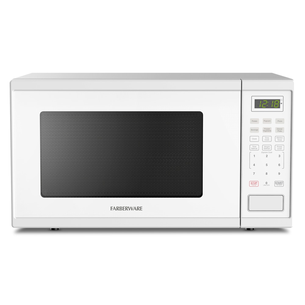 Farberware 1000W Microwave Oven, 1.1 Cu. Ft., White,