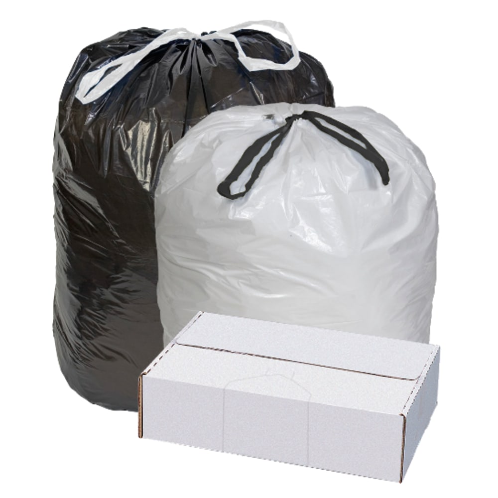 Highmark™ Draw And Tie Can Liners, 0.7 mil,