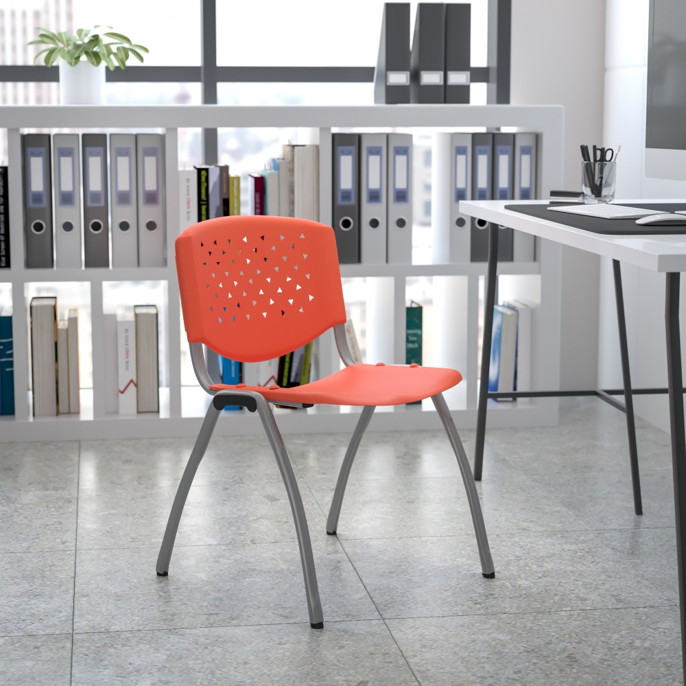 Flash Furniture HERCULES Series Stack Chair With Titanium