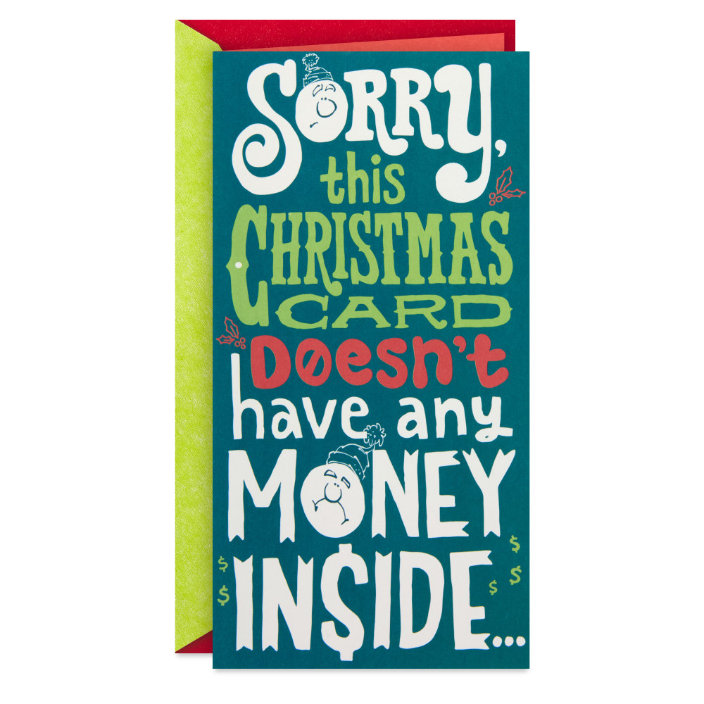 Hallmark Funny Pop-Up Money-Holder Christmas Card (No Money,