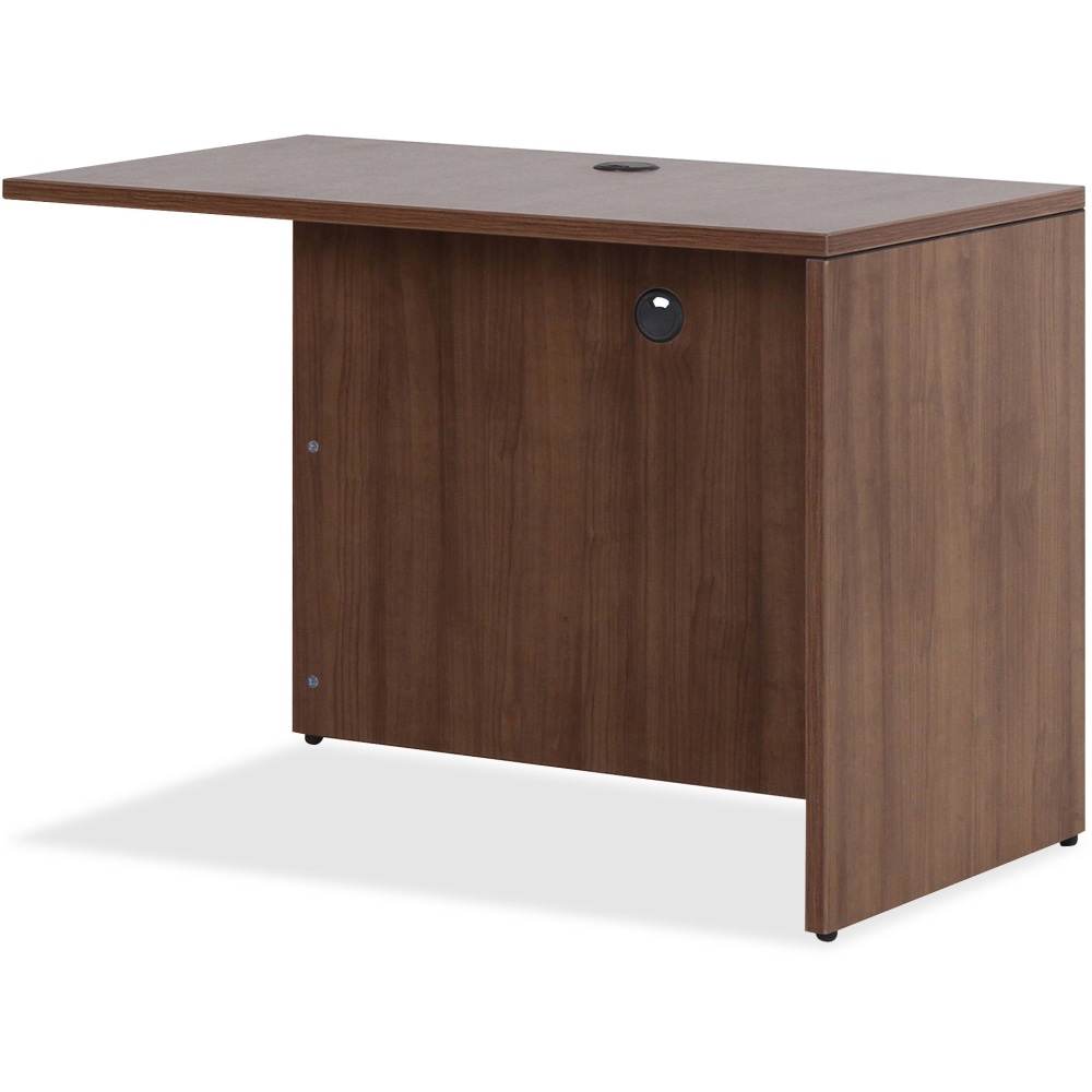 Lorell® Essentials 48"W Reverse Desk Return Shell, Walnut