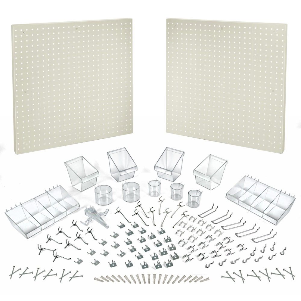Azar Displays 125-Piece Pegboard Organizer Kit, 24" x