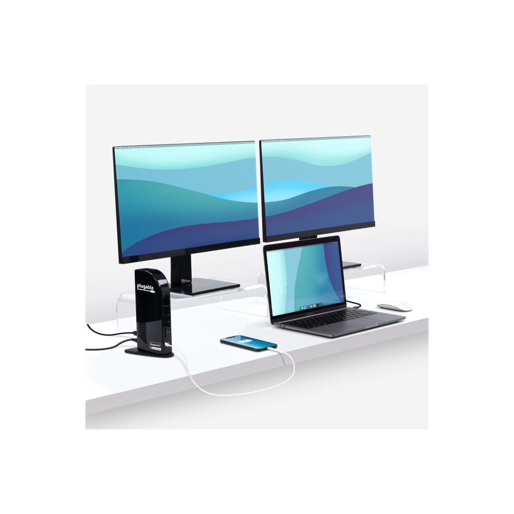 Plugable USB-C 4K Triple Display Docking Station with