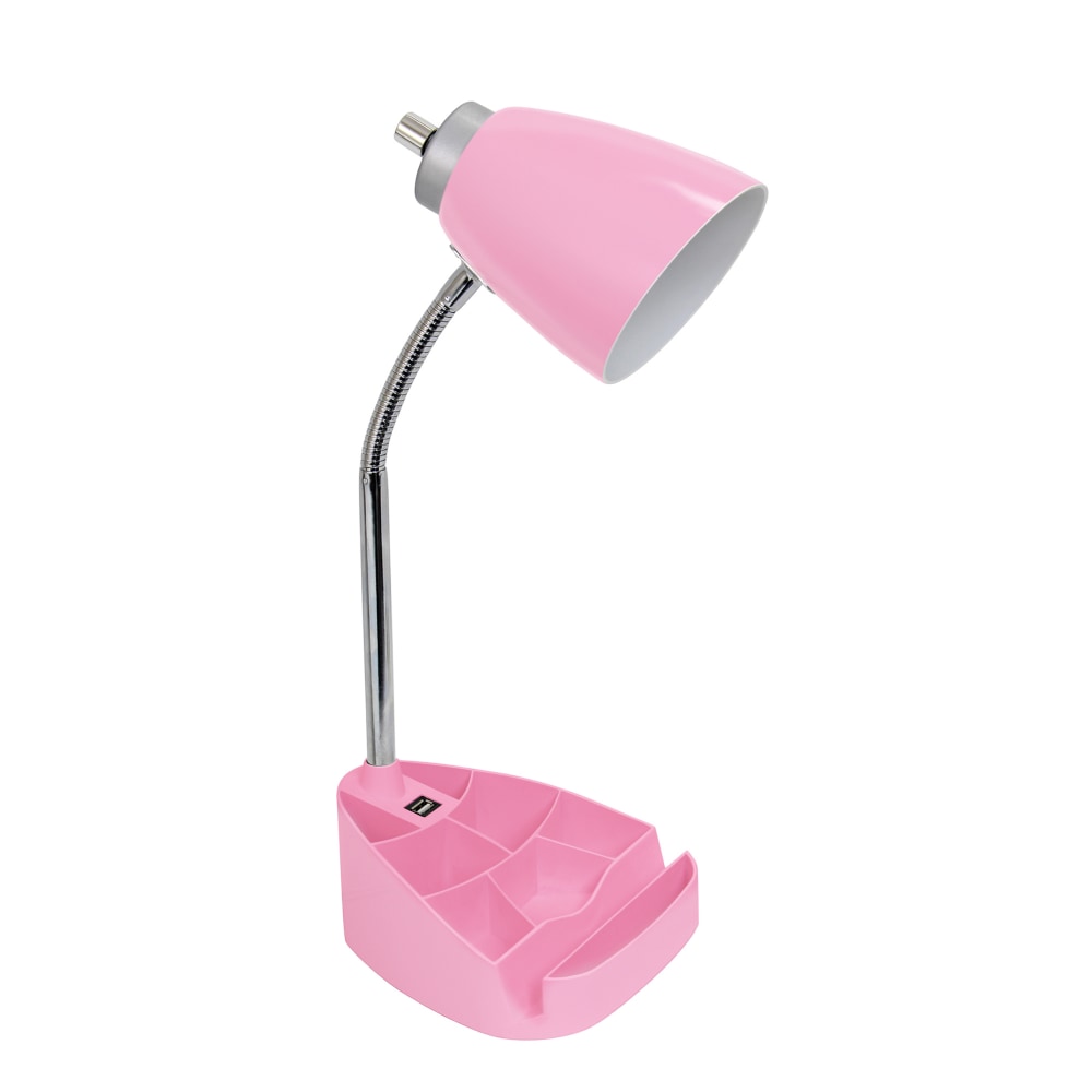 LimeLights Gooseneck Organizer Desk Lamp With Tablet Stand
