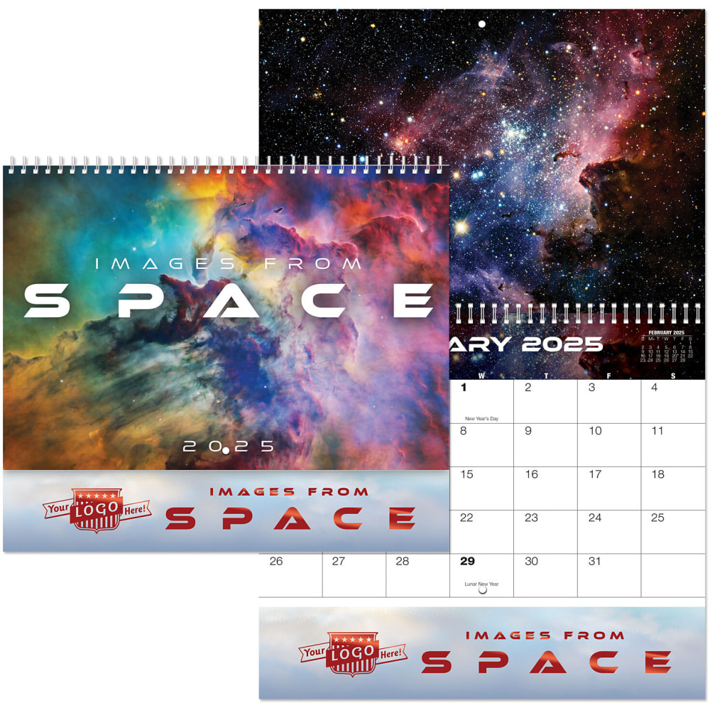 Custom Luxe Images From Space Spiral Wall Calendar,