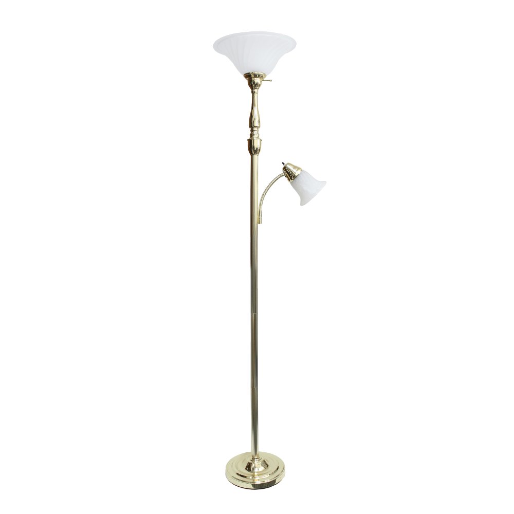 Elegant Designs 2-Light Mother/Daughter Floor Lamp, 71"H,