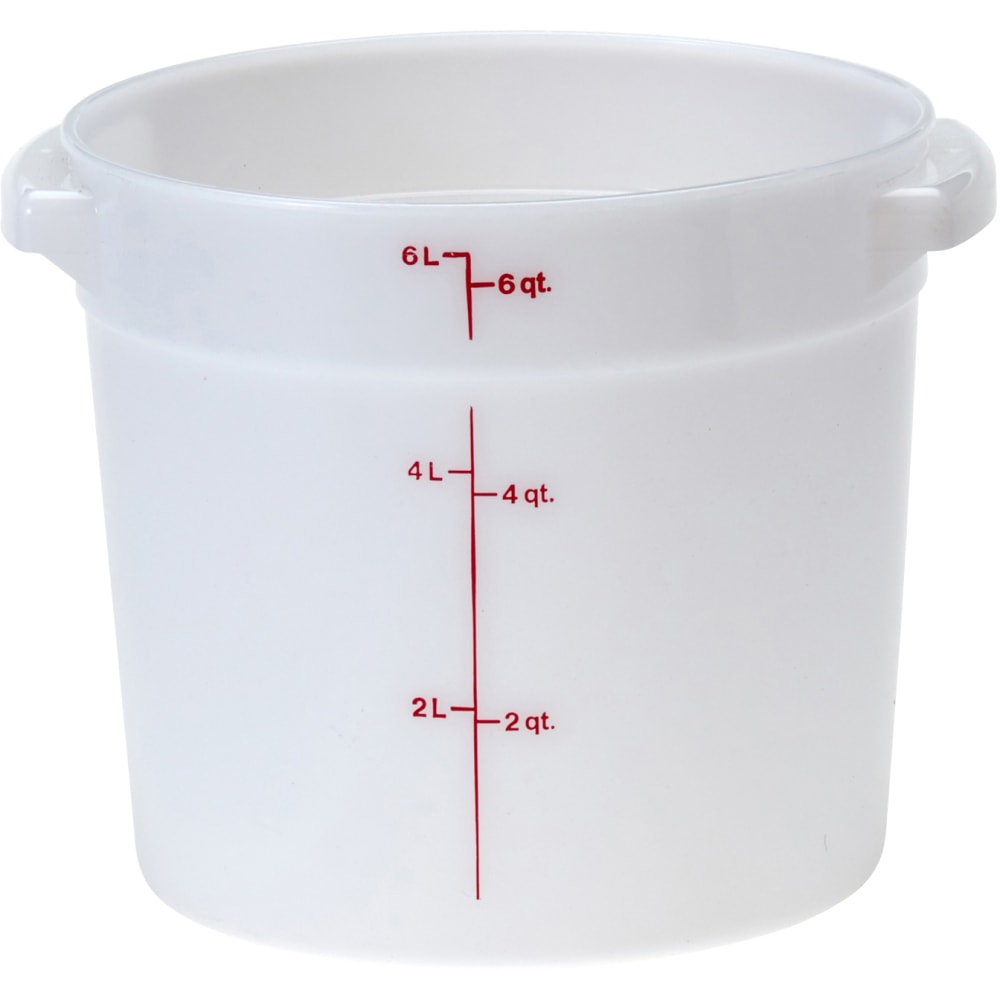 Cambro Poly Round Food Storage Containers, 6 Qt,