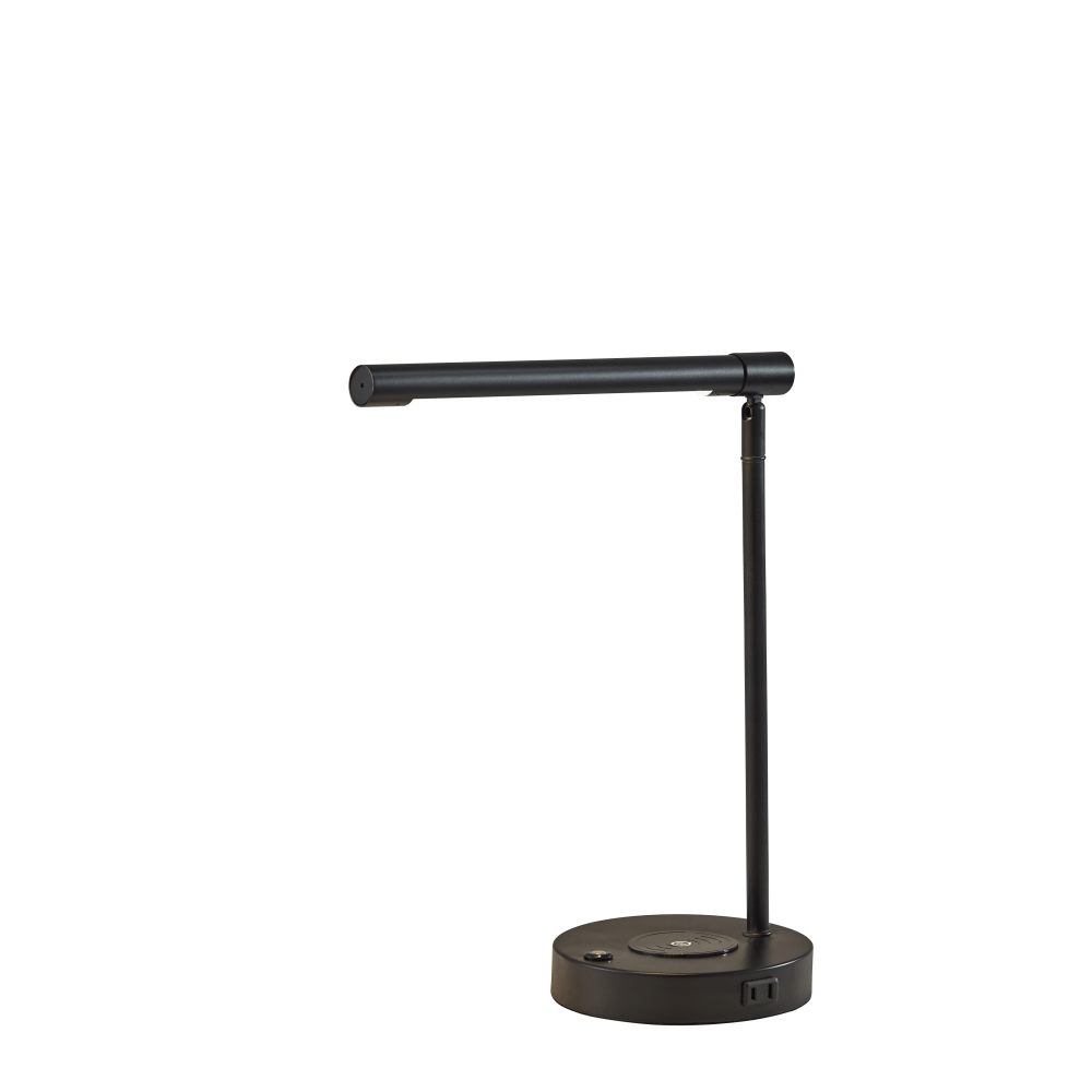 Adesso Dax LED Wireless Charging Desk Lamp, Black