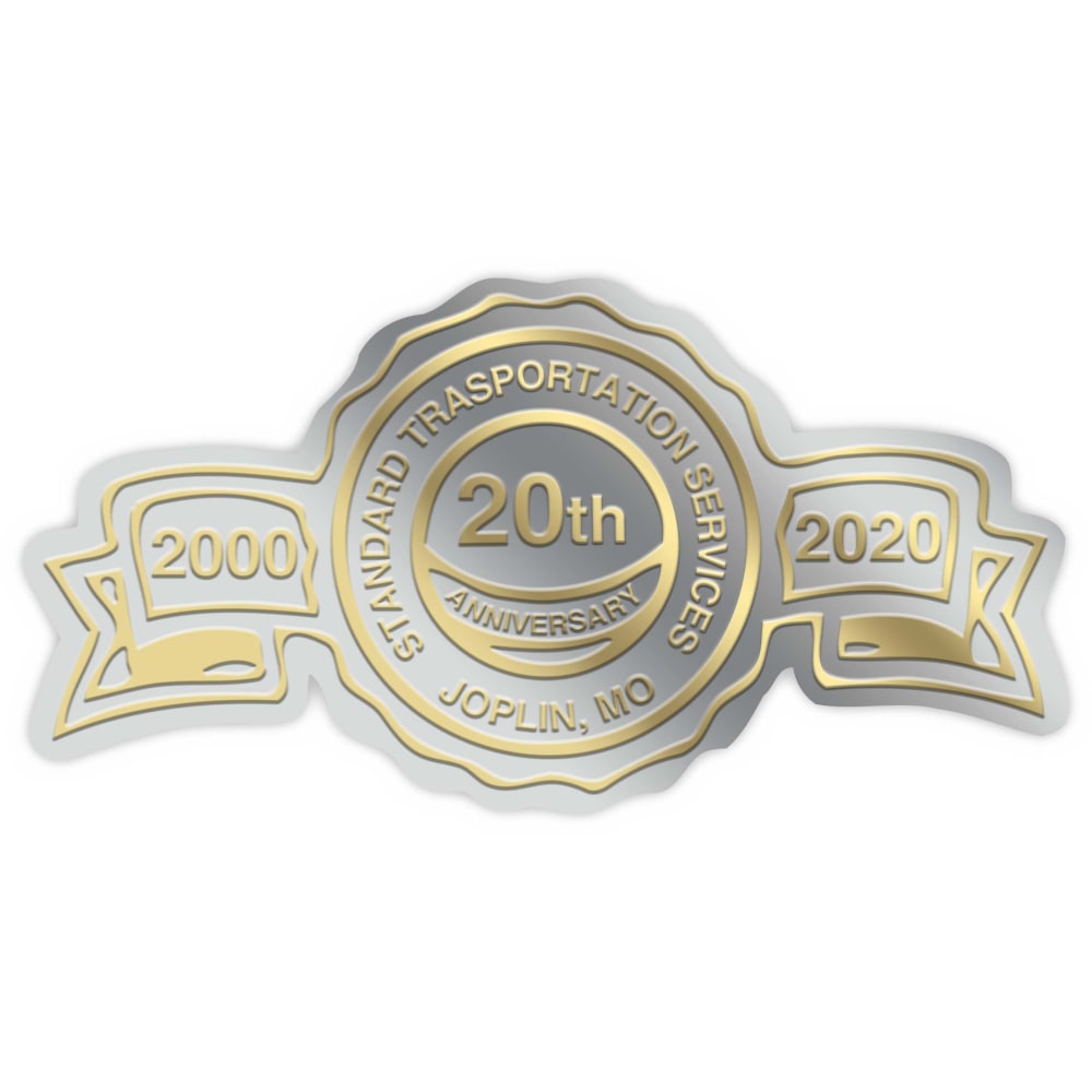 Custom 1-Color Foil-Embossed Labels And Stickers, 1-3/8" x