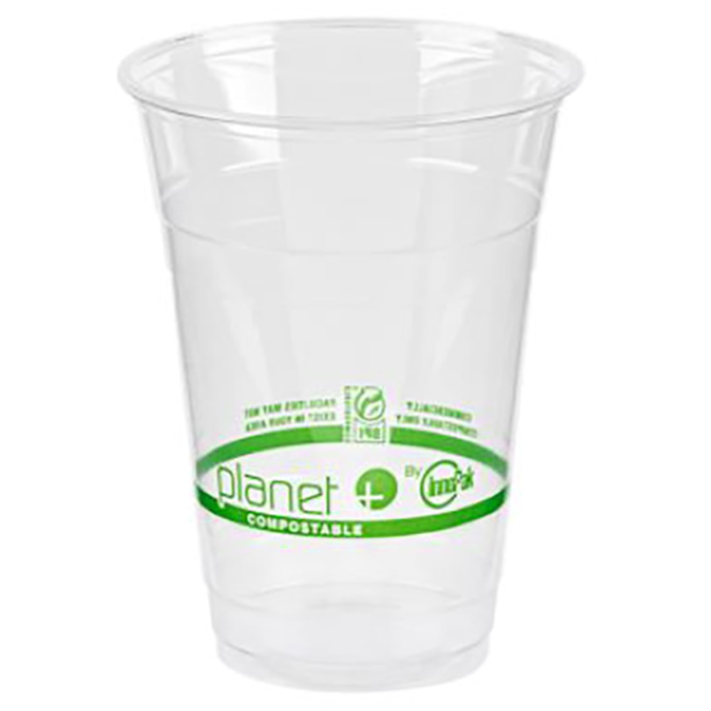 StalkMarket Planet+ Compostable Cold Cups, 16 Oz, Clear,