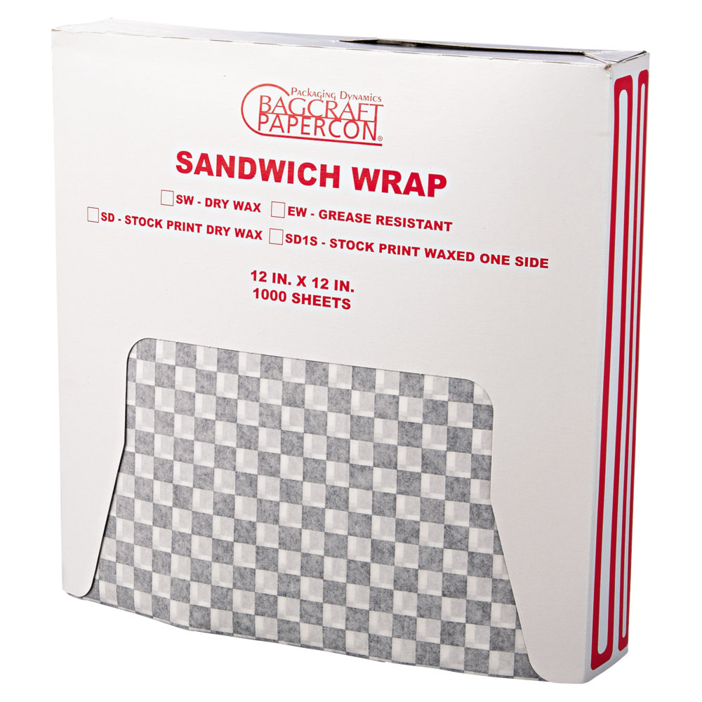 Bagcraft® Grease-Resistant Wrap/Liners, 12" x 12",