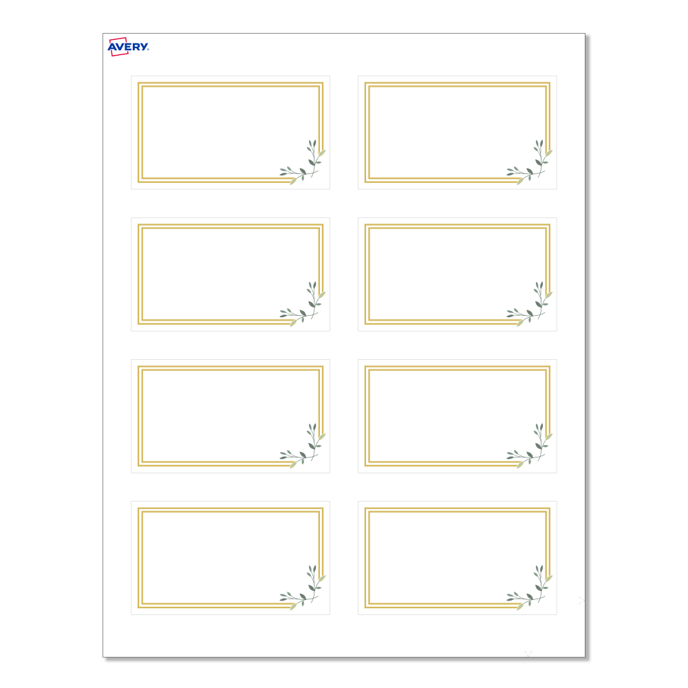 Avery® Print-To-The-Edge Cards With Sure Feed®, S00-D2Q-PRMWC10,