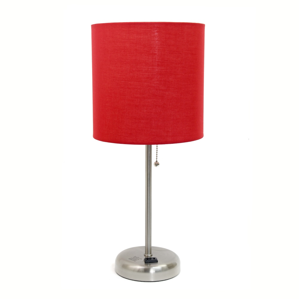 LimeLights Stick Lamp with Charging Outlet and Red