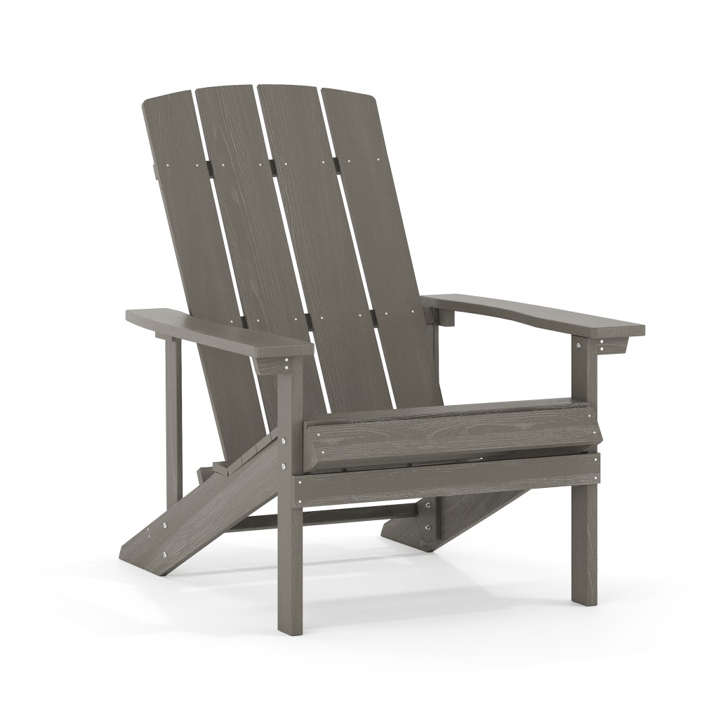Flash Furniture Charlestown All-Weather Adirondack Chair, Light