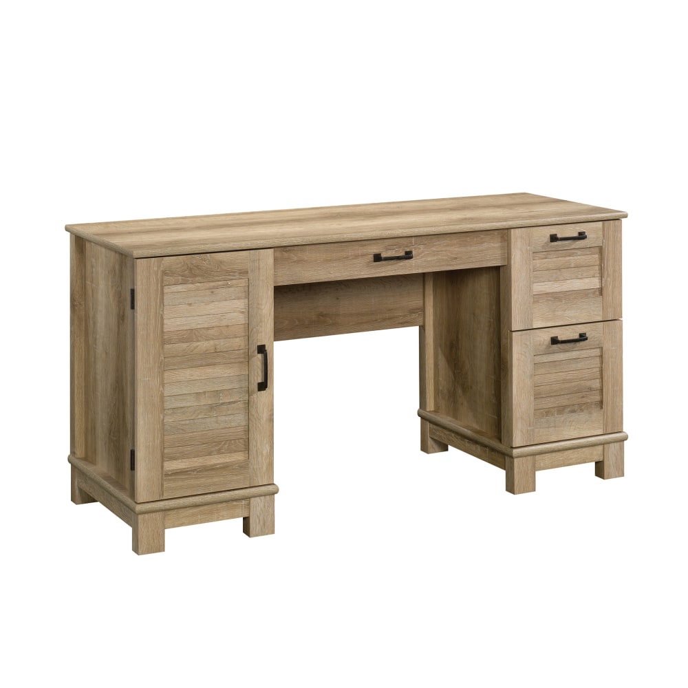 Sauder Garden Villa 59"W Double Pedestal Computer Desk,