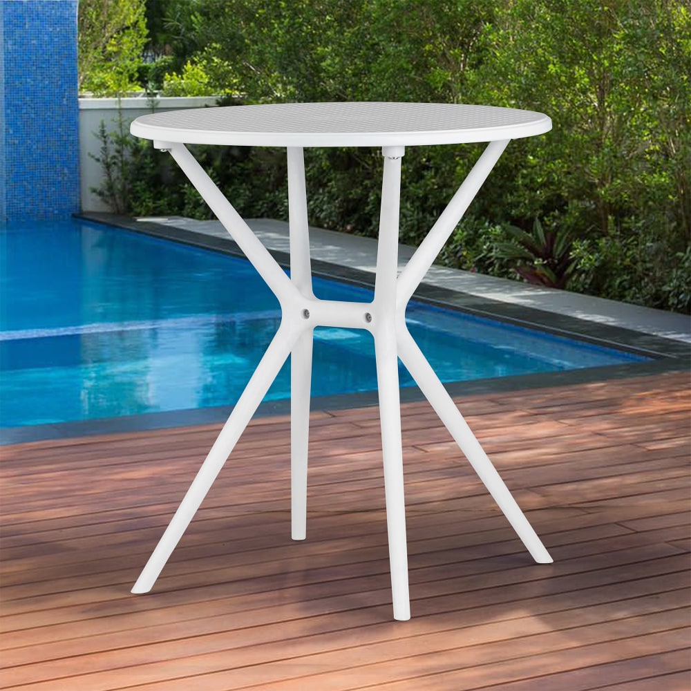 Glamour Home Bates Plastic Dining Table Outdoor Furniture,
