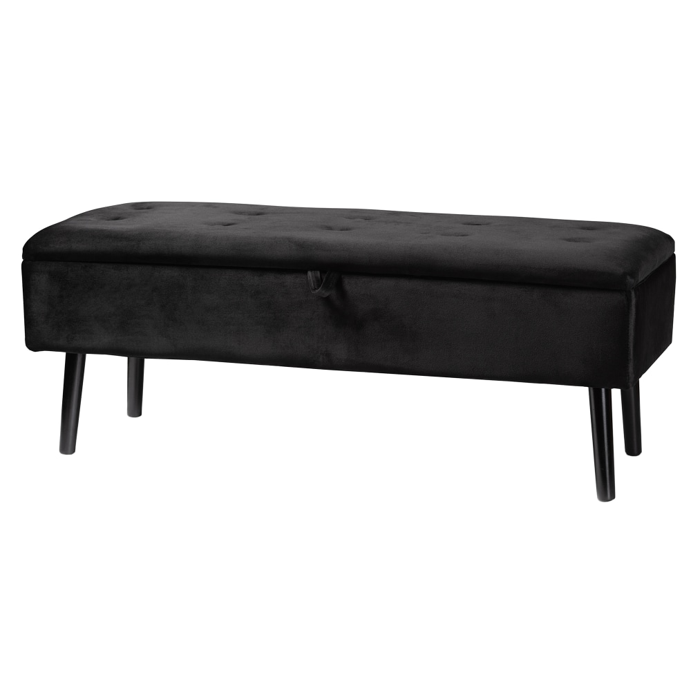 Baxton Studio Caine Velvet Storage Bench, 15-7/8"H x