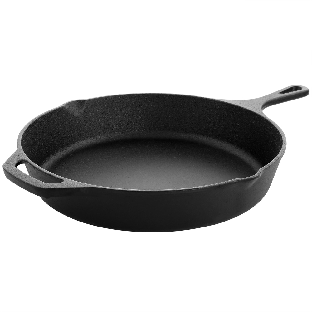 MegaChef 12" Round Pre-Seasoned Cast Iron Frying Pan,