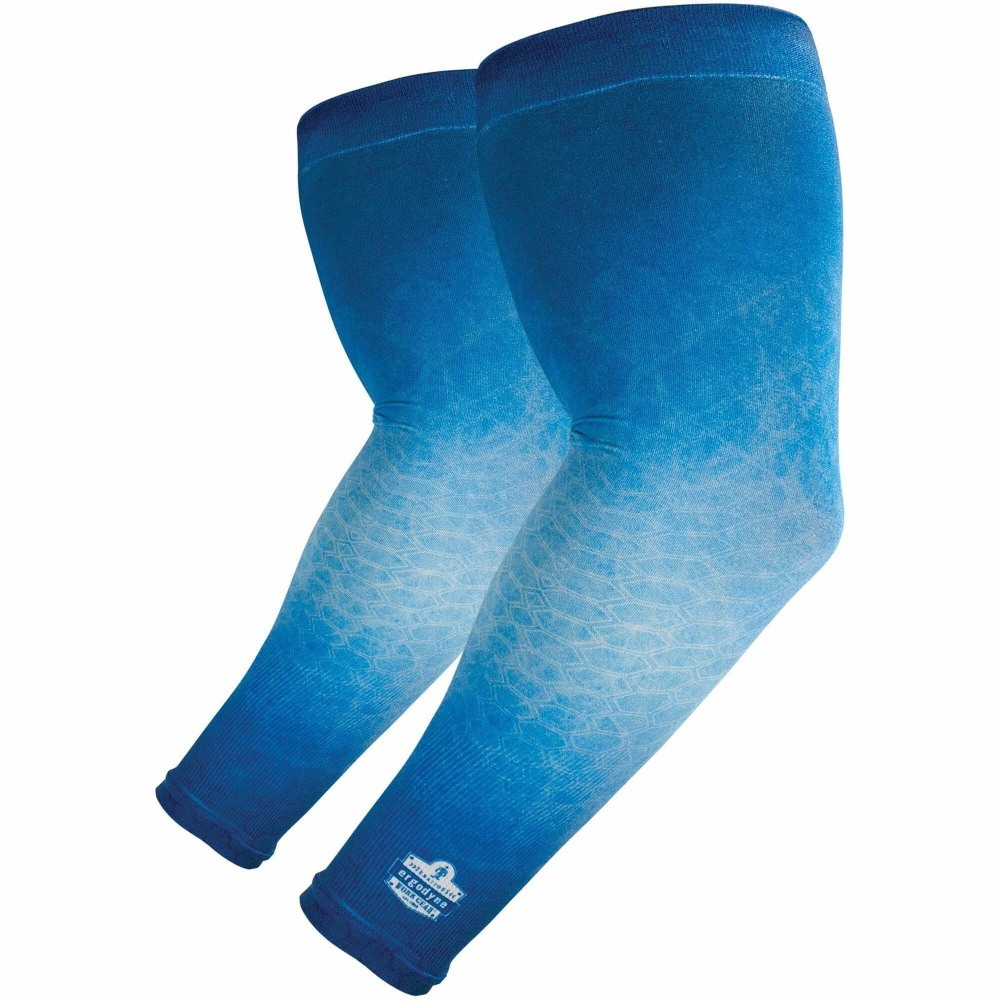 Ergodyne 6695 Sun Protection Arm Sleeves, M/L, Blue