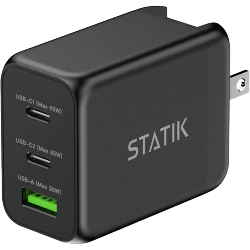 Statik 65W GaN Power Adapter, Black, PUP-0290