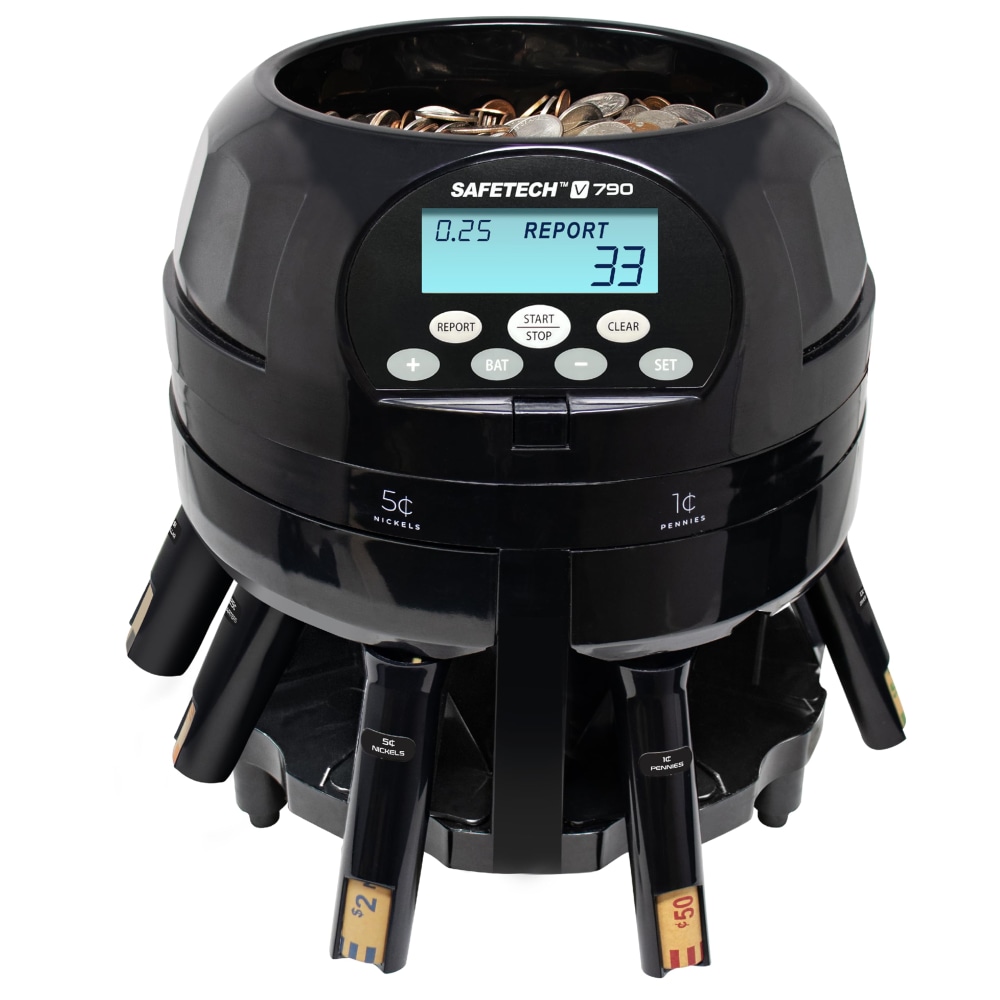 SAFETECH Super Viper V790 High-Speed Coin Counter, Sorter