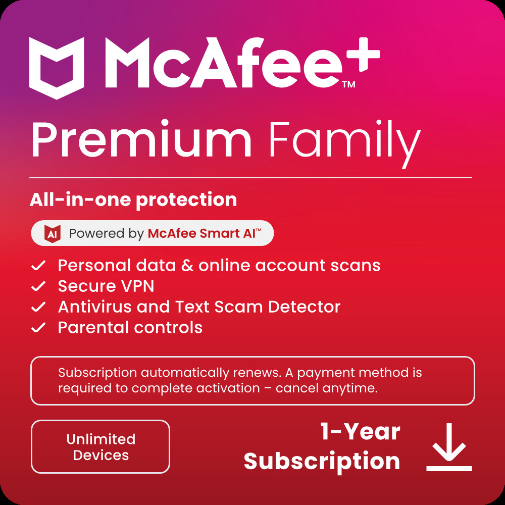 McAfee+ Premium Family Antivirus & Internet Security