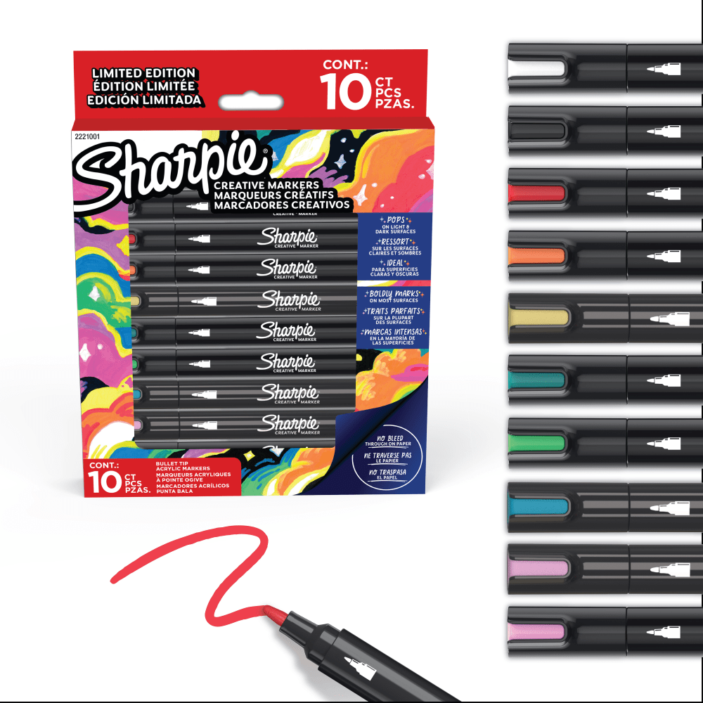 SHARPIE CREATIVE MARKER 10CT HOLIDAY SET