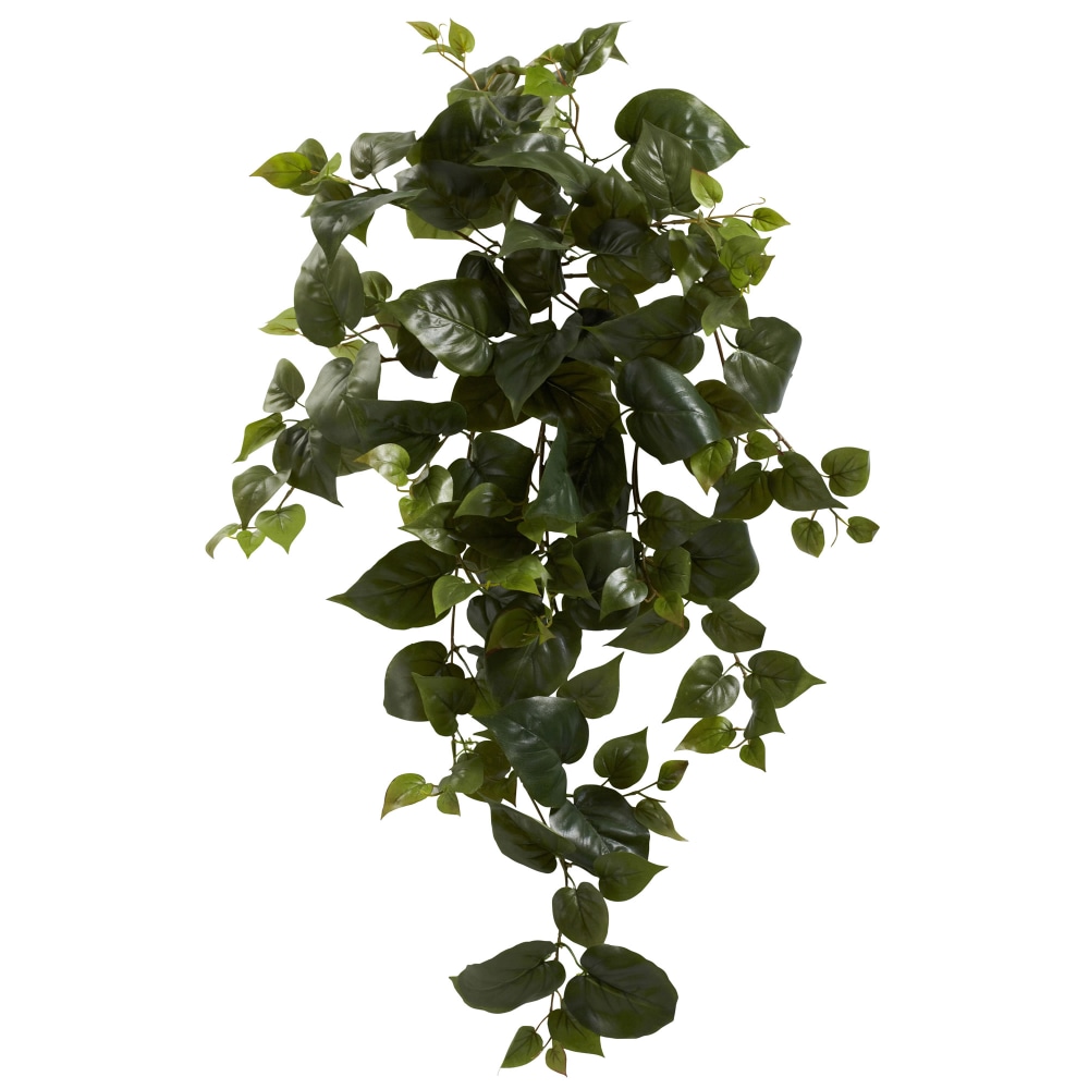 Nearly Natural Philo 34" Artificial Hanging Plants, Green,