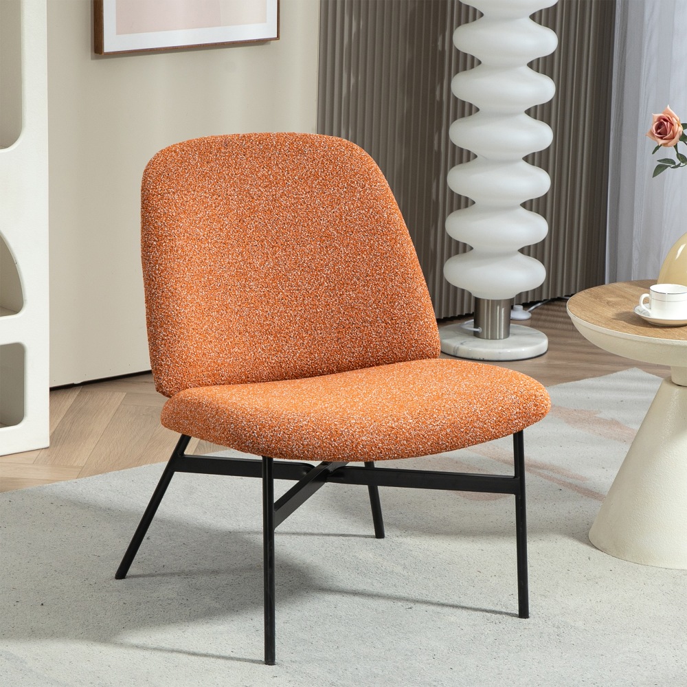 Glamour Home Belhonor Fabric Accent Chair With Metal