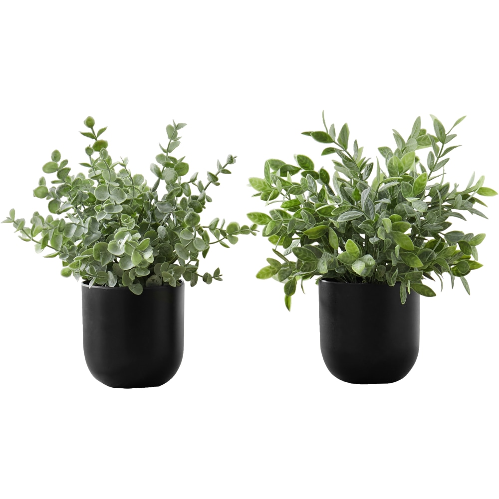 Monarch Specialties Tiana 11”H Artificial Plants With Pots,