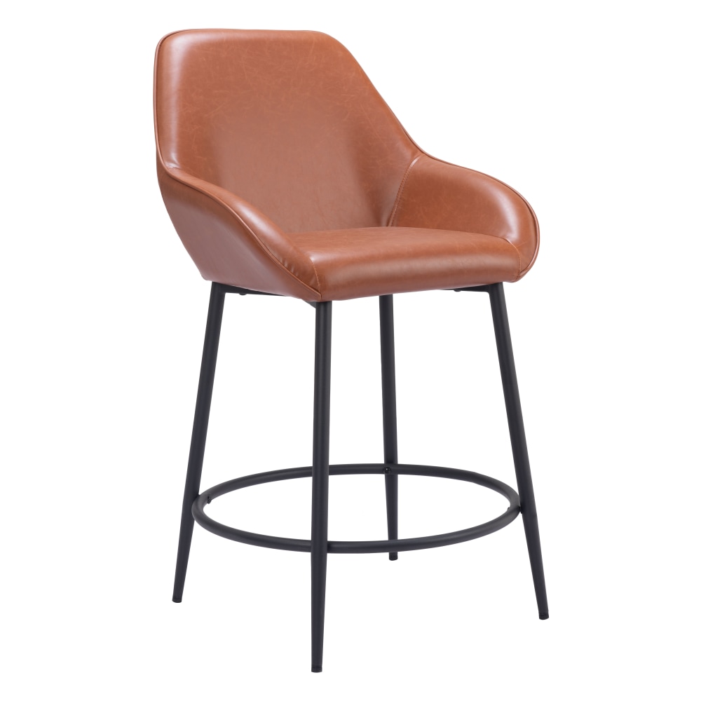 Zuo Villa Counter-Height Stools, Brown, Set Of 2