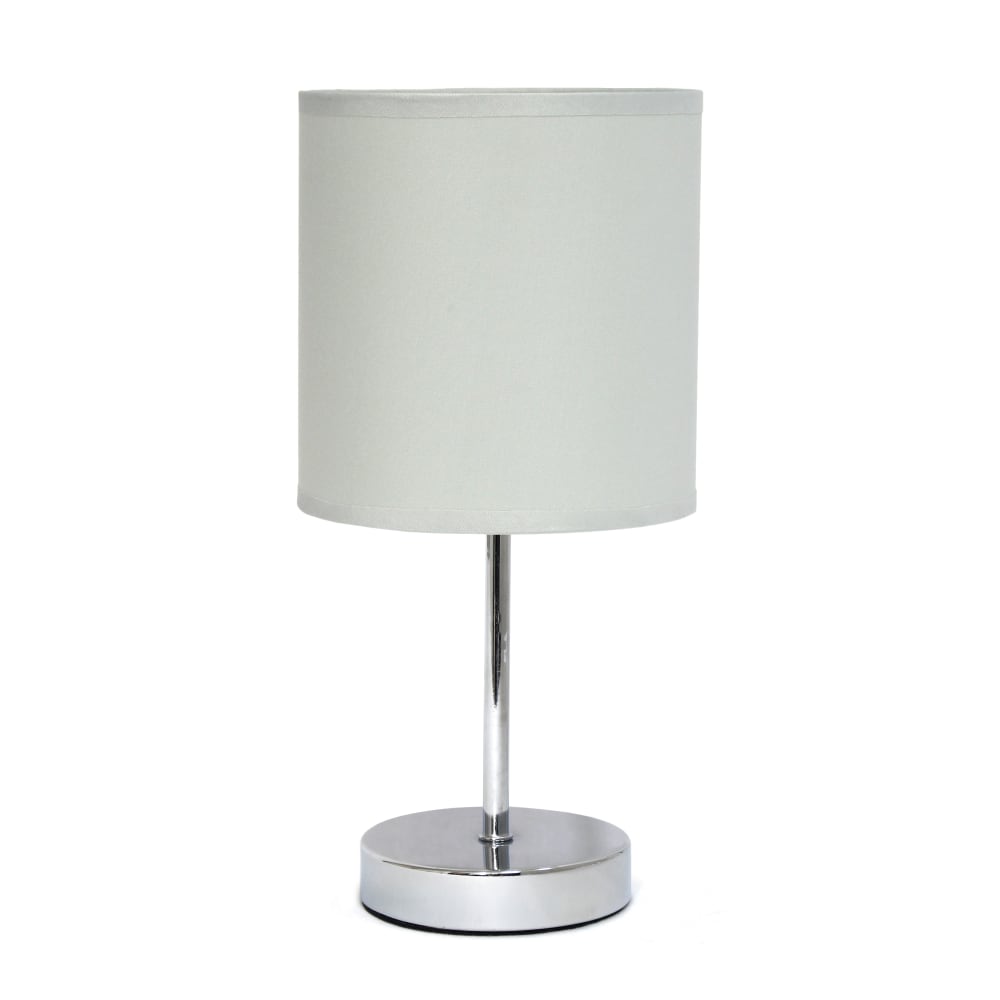 Simple Designs Chrome Mini Basic Table Lamp with