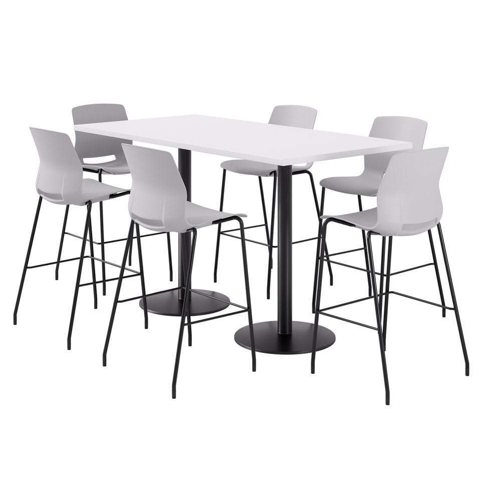 KFI Studios Proof Bistro Rectangle Pedestal Table With